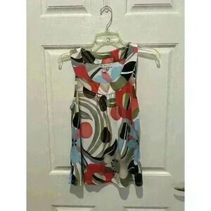 Lana Lee Women Multi Colored Career Sleeveless Top S